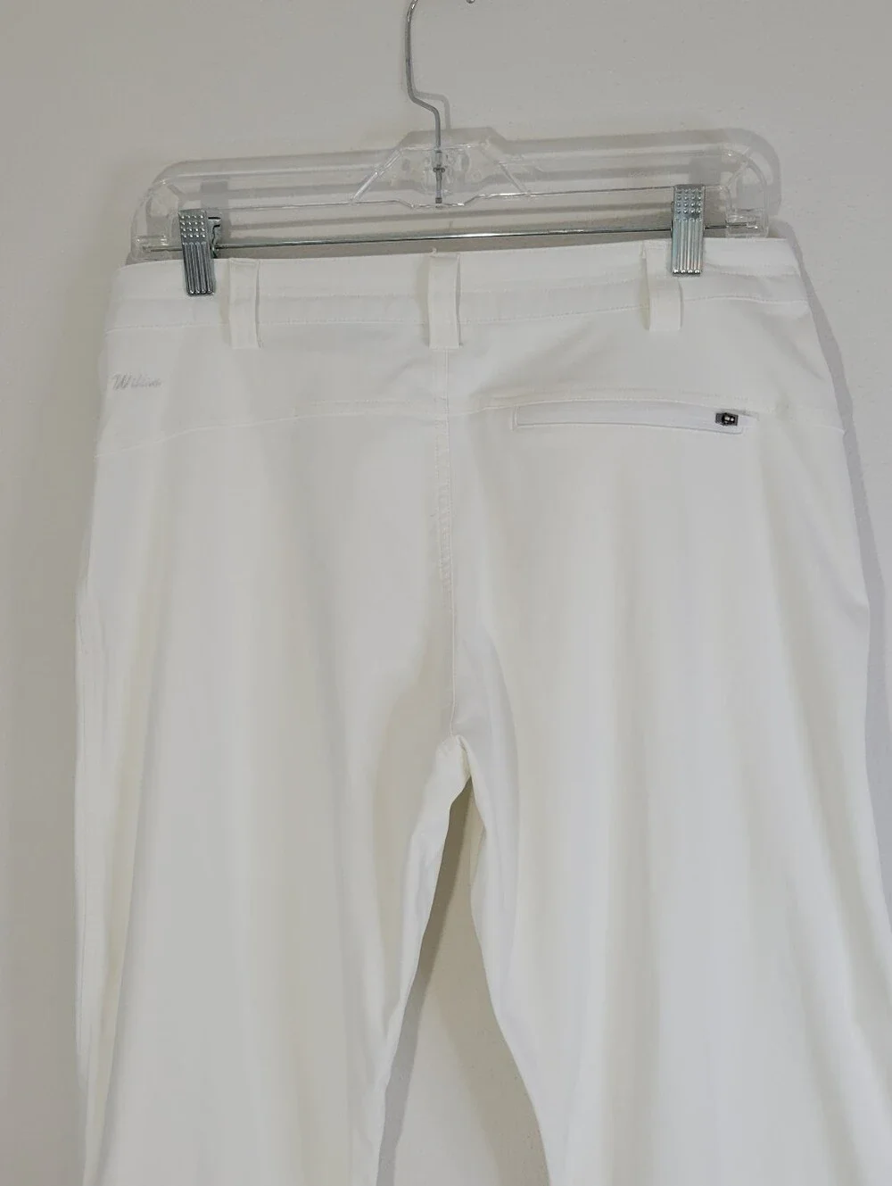 Willit Size 6 Men's White Straight-Leg Pants